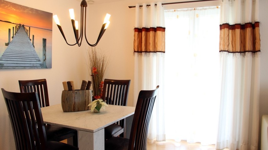 Essgruppe in der Ferienwohnung Freibeuter in Sellin