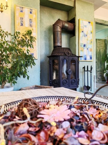 Kaminofen im Wohnraum