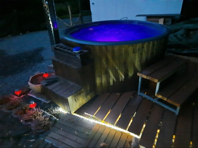 Farbspiel Licht im Whirlpool