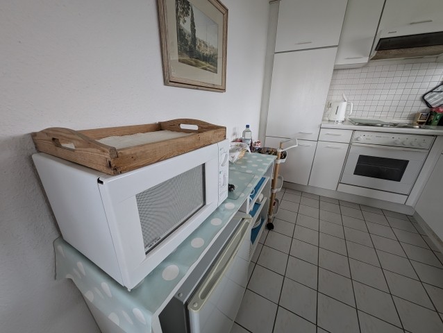 die komplett eingerichtete Küche