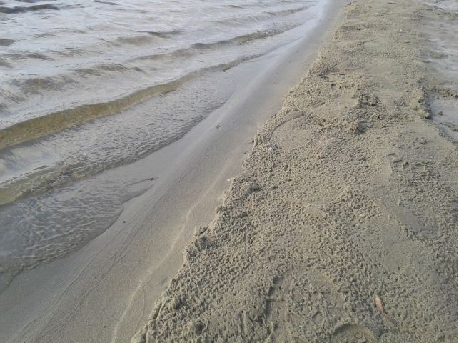 Am Strand links vom  Jachthafen von Bruinisse
