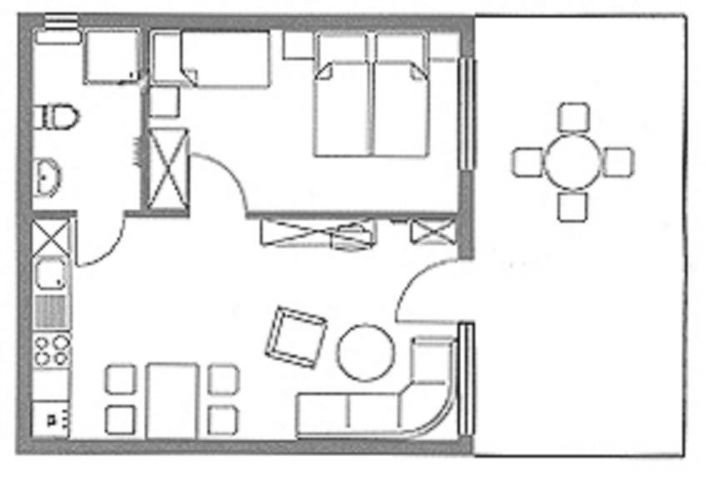 Typ 3 - Grundriss - 43m² Wohnfläche