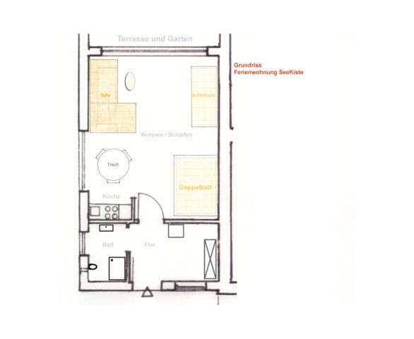 Grundriss Ferienwohnung SeeKiste Dangast