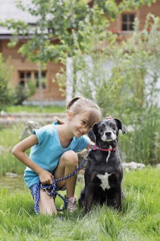 Hund im Garten