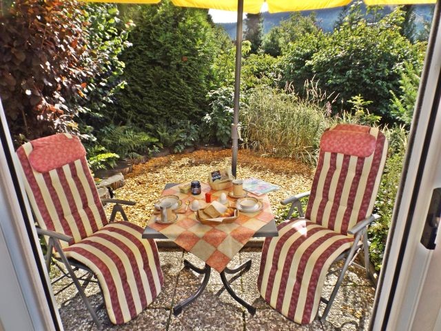 Frühstück auf der eigenen Terrasse