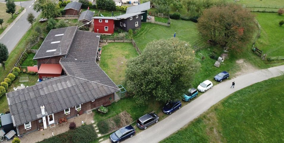 Blick von oben auf die Seven Valley Ranch