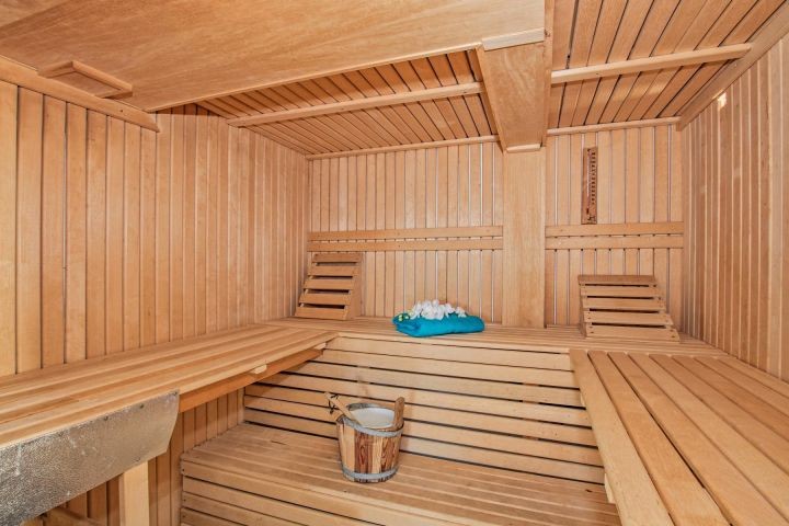 Die Sauna im Gemeinschaftsbereich