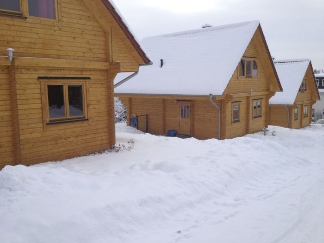 Blockhaus im Winter