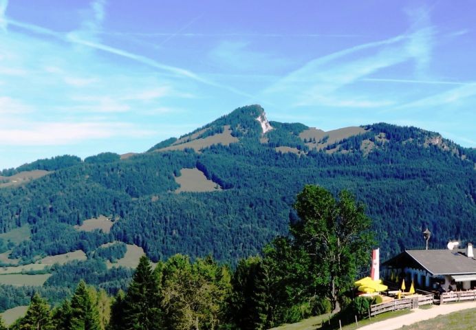 Blick von der Wildbichleralm auf den Spitzstein