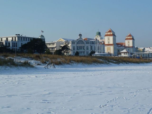 Der Strand direkt vor den Villen Frigga und Freia