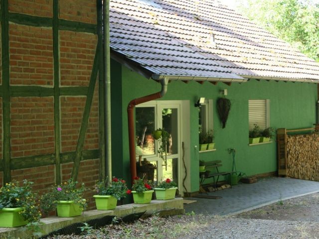 Rückkehr von einer Wanderung, der Eingang vom Gästehaus