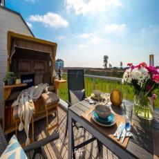 Ferienwohnung mit Ostseeblick in sonniger Lage. Kamin, Stran ...