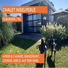 Chalet 'Inselperle' mit Zaun auf der Insel, top-ausgestattet