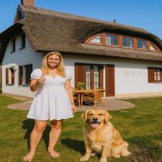 Eingezäuntes, hundefreundliches Reethaus am Meer 